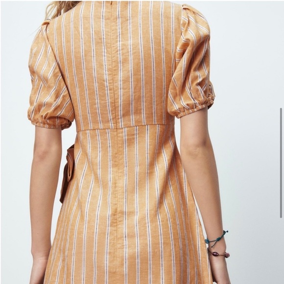 NWT ZARA CUT OUT STRIPED SHORT DRESS - Picture 2 of 6